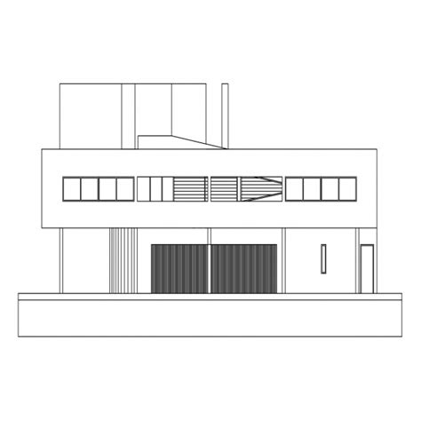 VILLA SAVOYE ELEVATION | FREE CADS