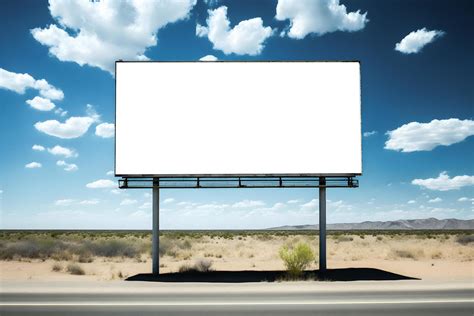 Empty billboard on highway in daytime in summer, Front view billboard ...