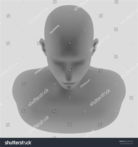 Human Head Model Front Top View Stock Vector (Royalty Free) 363874661