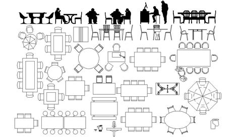 Dining Table Set Elevation CAD Blocks Free Download - Cadbull