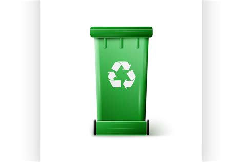 Green Recycle Bin ~ Graphics on Creative Market