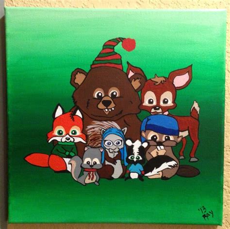 South Park Christmas Critters acrylic hand painted