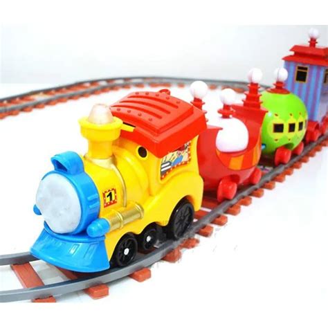 1 set Train Toys Electric Rail Train Mini Electric Train Set Track Toy ...