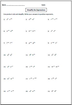 Laws Of Exponents Worksheet - Studying Worksheets