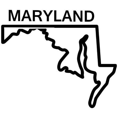 Maryland State Outline Decal Sticker. Available in 19 colors. $ | State ...