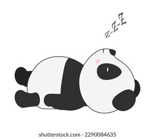 Cute Panda Sleeping Vector Illustration Cartoon Stock Vector (Royalty ...