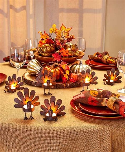 Turkey Candle Holders | Thanksgiving table decorations, Easy ...