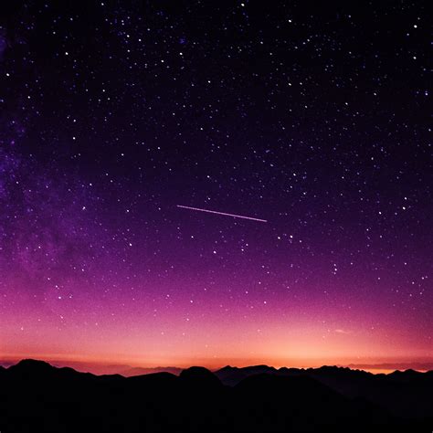 Purple Sky With Stars