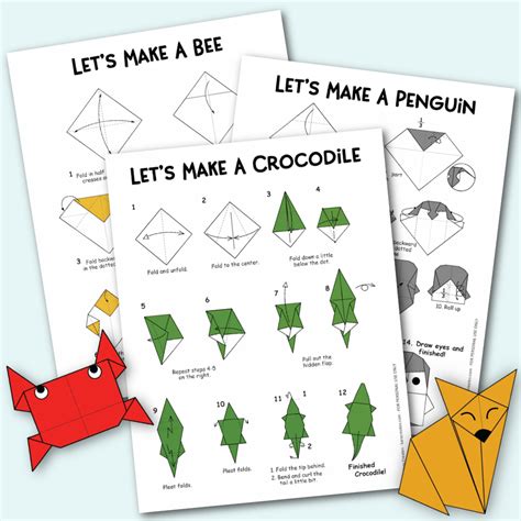 Origami Animals Instructions For Kids