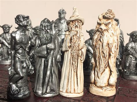 Lord Of The Rings Chess Set - Handmade LOTR themed Chess Set - Made to ...