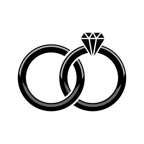 Jewelry rings. Jewelry icon isolated design illustration. Diamond Ring ...