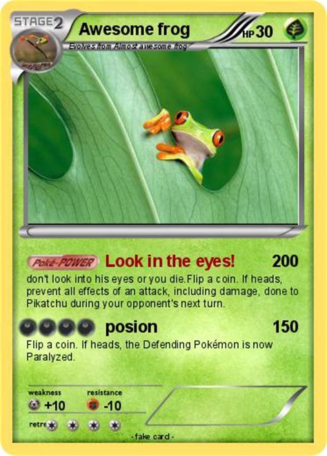 Pokémon Awesome frog 1 1 - Look in the eyes! - My Pokemon Card