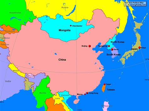 Political Map Of East Asia T7Fge - Large Map of Asia