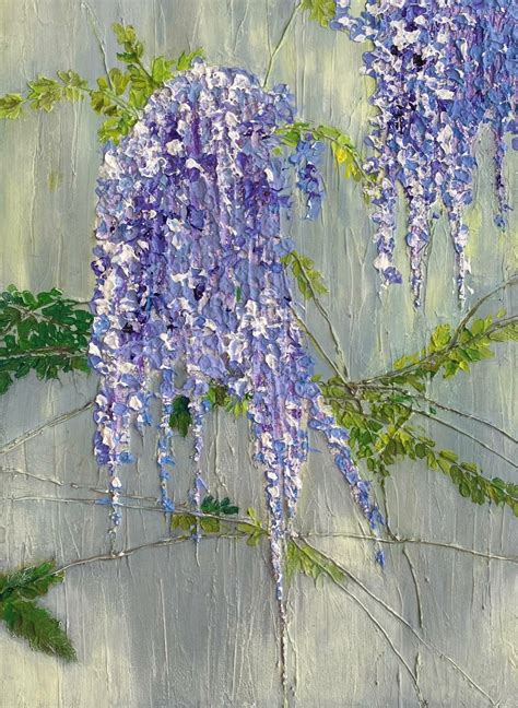 Wisteria in my Garden Painting by Larisa Robins - Jose Art Gallery