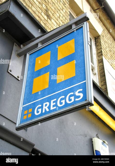 Greggs bakery logo at one of their store branches Stock Photo - Alamy