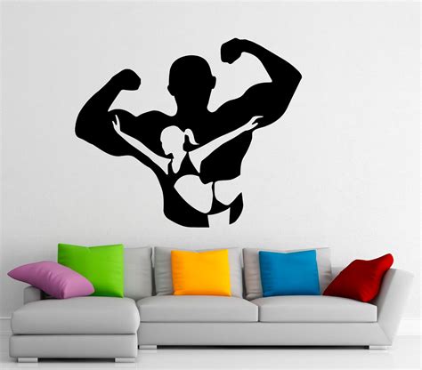 Gym Wall Decal Fitness Wall Stickers Sports Interior Bedroom