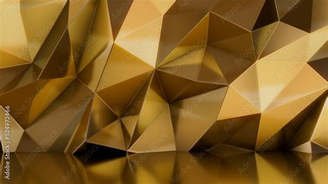 Gold Abstract 3D Background. Stock Illustration | Adobe Stock