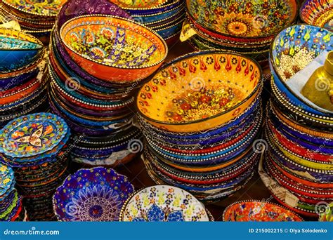 Traditional Turkish Crockery at Oriental Bazaar. Souvenirs from Turkey ...