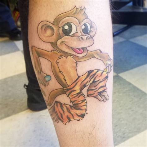 Cartoon Monkey Tattoo