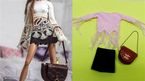 Cute & easy DIY Barbie Clothes ️ BARBIE HACKS AND CRAFTS diy doll ...