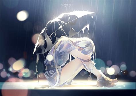 1994x1411px | free download | HD wallpaper: sad, rain, crying, umbrella ...