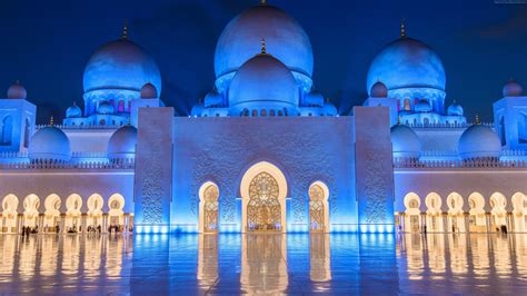 Wallpaper Sheikh Zayed Mosque, Abu Dhabi, night, 8k, Travel Wallpaper ...