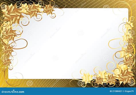 Gold Floral Frame Background Stock Image - Image: 21388421