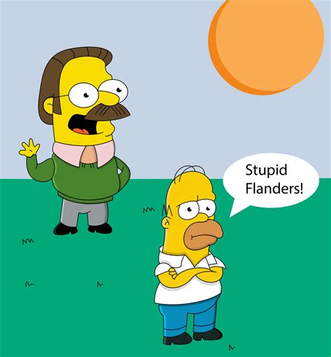 Homer Simpson and Ned Flanders (The Simpsons) by 4and4 on DeviantArt