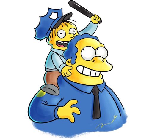 Ralph & Chief Wiggum, The Simpsons Simpsons Drawings, Simpsons Art ...