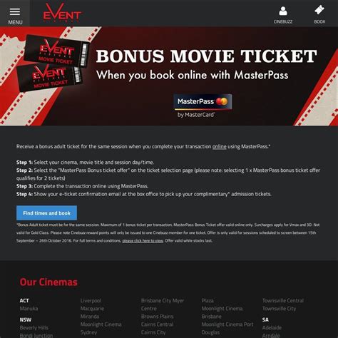 Event Cinemas 2 for 1 Adult Tickets ($19.70) When You Pay Using ...