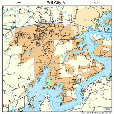 Pell City Alabama Street Map 0158896