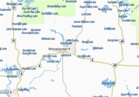 MICHELIN Rhinelander map - ViaMichelin