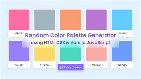 Create Random Color Palette Generator in HTML CSS & JavaScript