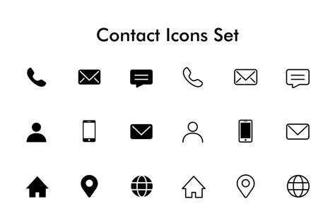 Contact Icons Vector Art, Icons, and Graphics for Free Download