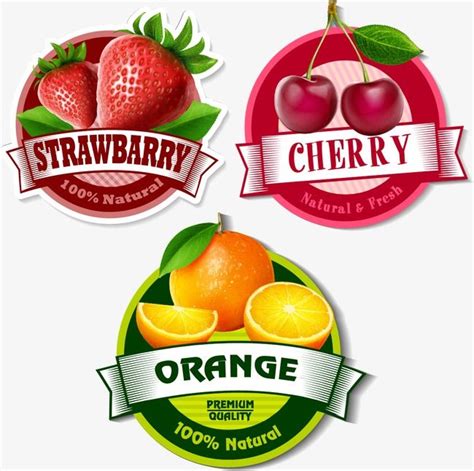 Vector Fruit Labels PNG Images, Fruit Vector, Fruit Labels PNG ...