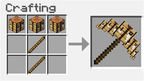 Minecraft Wooden Pickaxe Recipe