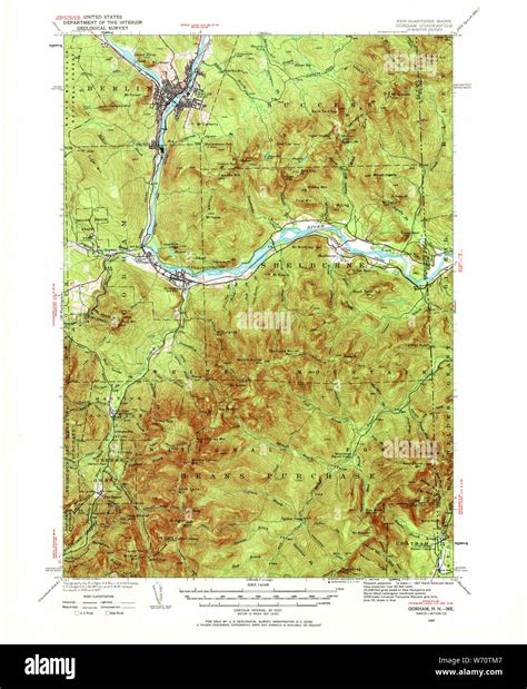 Gorham new hampshire map Cut Out Stock Images & Pictures - Alamy