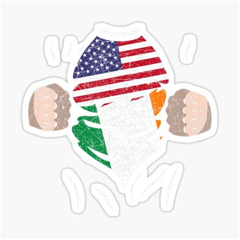 "Irish Flag Usa Flag American Irish Heritage" Sticker by mariecalhoun ...