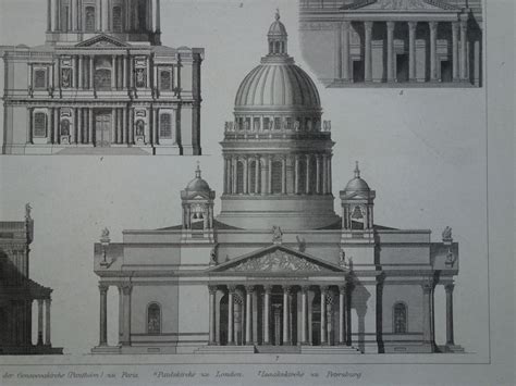 ARCHITECTURE Print St Paul's Cathedral Antique Pictures of - Etsy