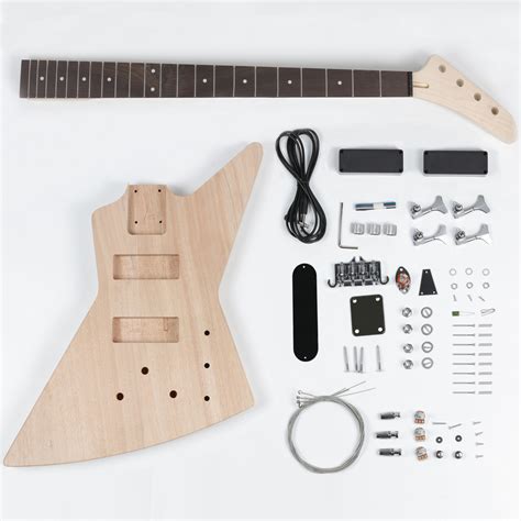 Leo Jaymz DIY Electric Bass Guitar Kits - Mahogany Body, Maple Neck and ...