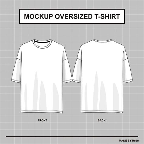 Oversized T-shirt Mockup Vector - Etsy