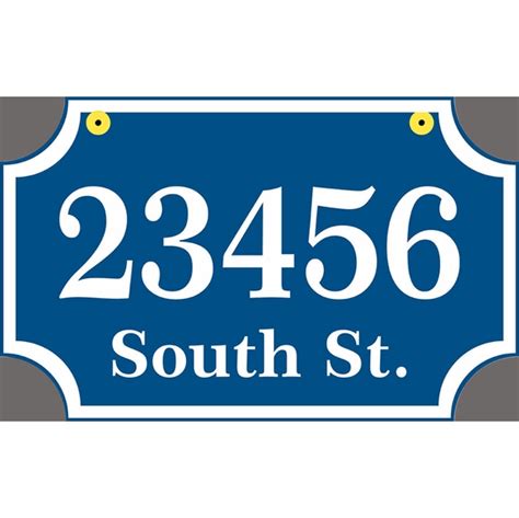 Two Sided Hanging Address Sign - House Number and Street Name on Both Sides