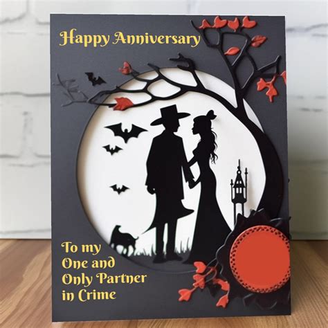 Halloween Anniversary Card,goth Anniversary,spooky Anniversary Cards ...