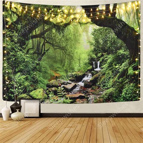 Wall Tapestry Decor, Tapestry Nature, Tree Tapestry, Forest Tapestry ...