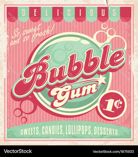 Bubble gum Royalty Free Vector Image - VectorStock