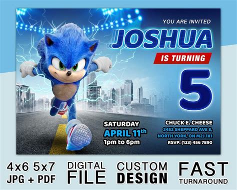 Sonic Birthday Cards Printable