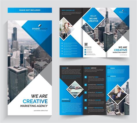 Corporate Trifold Brochure Template Design 695746 Vector Art at Vecteezy