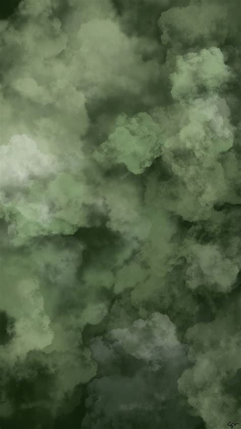 Green clouds | Sage green wallpaper, Mint green aesthetic, Olive green ...