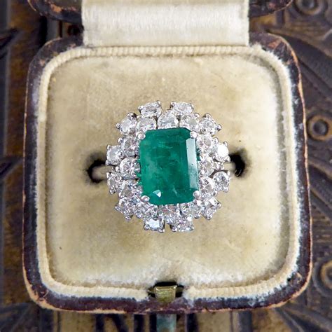 Emerald and Diamond Cluster Ring — Jewellery Discovery