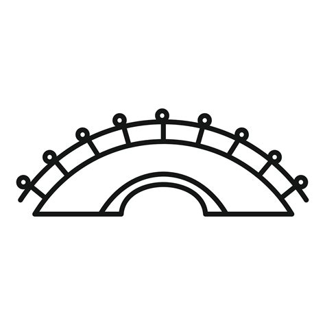 Bridge building icon, outline style 14443314 Vector Art at Vecteezy